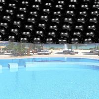 Bâche solaire à bulles pour piscine Ronde Ø 5 m Noir Protection Couverture Chauffage de piscine - 60247