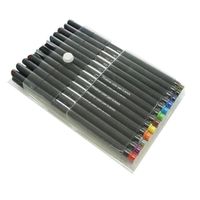 24 couleurs à base d'eau crochet ligne stylo peinture ensemble aiguille compte à main papeterie