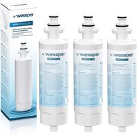 Wessper 4874960100 3x Filtre à eau du réfrigérateur pour Beko 4874960100, 4394650100, 9256712, SBS4K, série GNE; Blomberg IWD1004ET