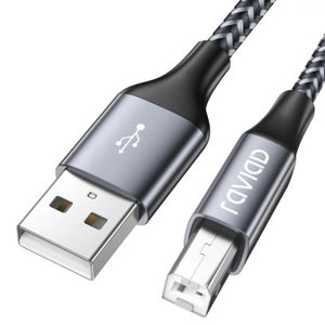 CÂBLE INFORMATIQUE Câble Imprimante USB [2M] Câble USB 2.0 A Mâle ver