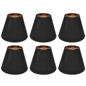 Abat-jour 40cm Noir Tissu Doublure Dorée - Fait Main Pour Lampe De Table Et Lampadaire