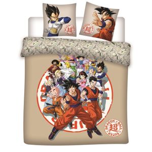 Housse de Couette 220x240 Dragonball Microfibre 3D Parure de Lit, avec