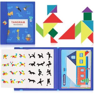 PUZZLE Puzzle Tangram Magnétique Jeux Montessori Blocs en