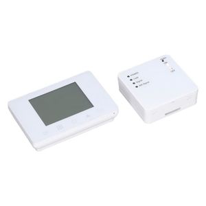 THERMOSTAT D'AMBIANCE Mothinessto contrôleur de température RF Thermostat intérieur sans fil RF 8 récepteurs, contrôleur de bricolage detachee