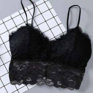 Brassière Brassiere pour Femme 1PC gilet sexy ont un coussin de poitrine portant des de sport Noir