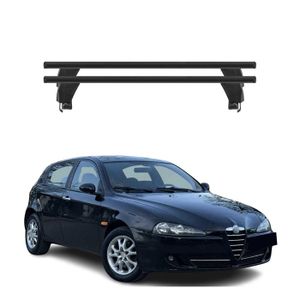 Barres De Toit STEELBAR Pour Alfa Romeo Mito 2008-2018 - Acier, 120 Cm, Charge 75 Kg, 2 Serrures