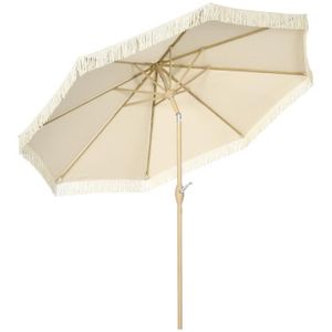 PARASOL Parasol octogonal inclinable - OUTSUNNY - Beige - 