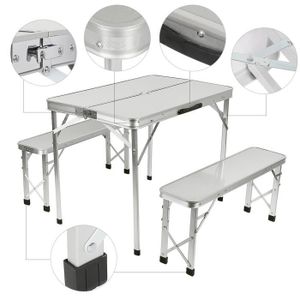 TABLE À MANGER COMPLÈTE Ensemble table et chaises pliantes - SUPFINE - Bla