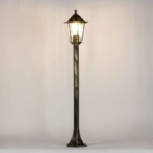 LAMPE DE JARDIN  Lampadaire Extérieur En Verre Et Aluminium Doré An