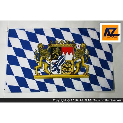 Digni Écusson Brodé Flag Patch Bavière Avec Lion 8 X 6 Cm