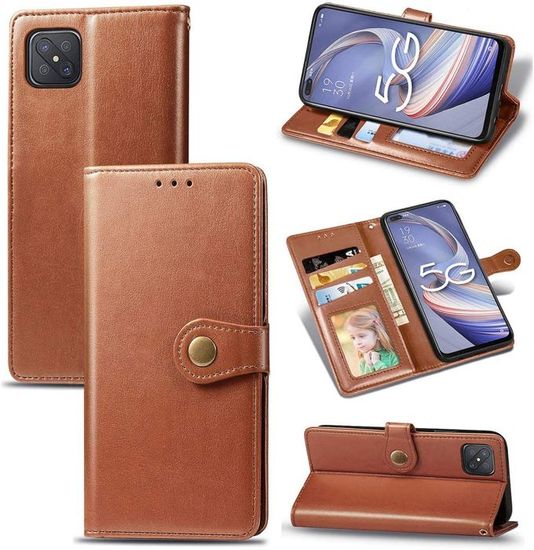 Housse Portefeuille En Cuir Pour OPPO Reno4 5G - Étui Flip Noir, Marque SDTEK