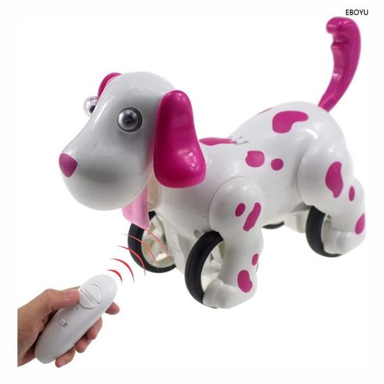 Chien Robot Télécommandé Joellfuner - Intelligent, Danse, Programmable Avec Télécommande 2.4G (Rose)