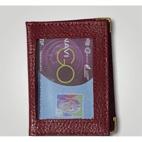 Porte-carte simple 1 à 3 cartes, transparent, compact, pour Navigo,  bancaire, etc en cuir pour homme et femme -Fuchsia-LOLUNA® Fuchsia -  Cdiscount Bagagerie - Maroquinerie