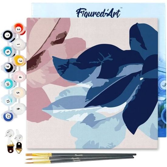 Figured'Art Mini Peinture par Numéro Adulte 20x20cm avec cadre Automne en Provence - Petit
