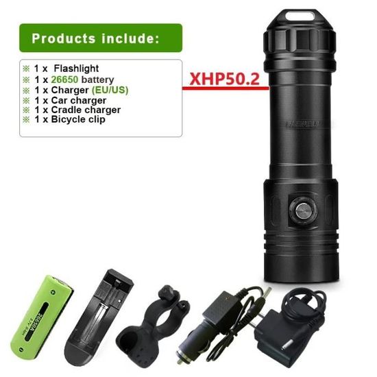GUODSKHOO Lot de 2 Lapes de Poche LED Rechargeable Tactiques Lape