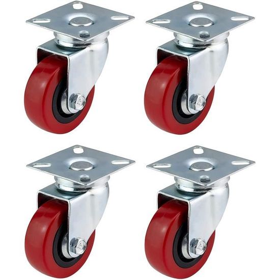 Lot De 4 Roulettes De Remplacement Pour équipement Fitness – Diamètre Intérieur 10 Mm, Pour Vélo Stationnaire Et Tapis De Course