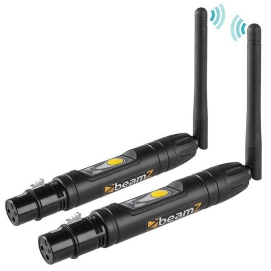 Audibax Easy DMX - Émetteur / Récepteur Sans Fil 2,4 GHz - Compatible Tous Appareils DMX XLR 3 Broches - Pour Têtes Mobiles & Machines à Fumée Audibax Easy DMX - Émetteur / Récepteur Sans Fil 2,4 GHz - Compatible Tous Appareils DMX XLR 3 Broches - Pour Têtes Mobiles & Machines à Fumée
