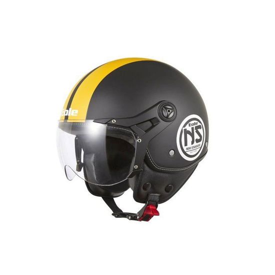 Astone Helmets - Elektron - Casque De Moto Jet - Casque Jet 4 En 1 - Casque Jet Homologué - Coque En Polycarbonate - Matt Black XL