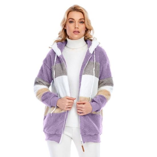 Doudoune Longue Femme Hiver - Parka Matelassée Capuche Amovible - Coupe-vent Imperméable - Taille S à XXL - Noir, Marine, Kaki
