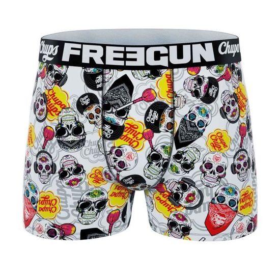 Boxer Enfant Lapins Cretins - Collection Officielle Freegun, 92% Polyester, Taille Garçon