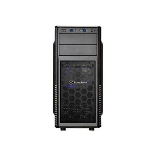 Boîtier PC SilverStone SST-PS13B - Moyen Tour Silencieux ATX, Noir, Design Fonctionnel