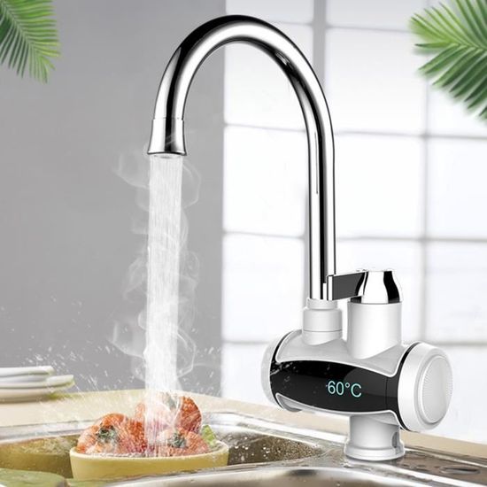 Acheter PDTO 360 ° électrique rapide instantané robinet robinet cuisine  chauffe-eau froide chaude LED affichage pour évier de cuisine salle de bain  bassin