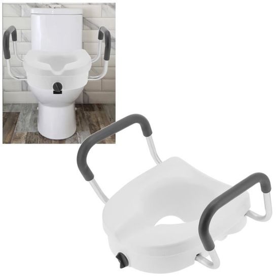 Siège de toilette surélevé avec couvercle, 5cm (2 po)