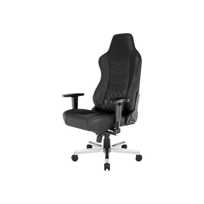 AKRACING Series Office ONYX DELUXE - AKONYXBL - Siège Confort de bureau très haut de gamme full options en cuir pleine fleur - Noir