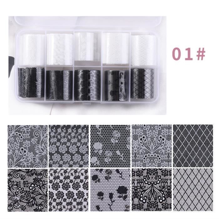 Vernis à ongle Nail Transfer Paper Mirror Dazzle Color Lace Star Gel Nail Transfer Paper gh4793