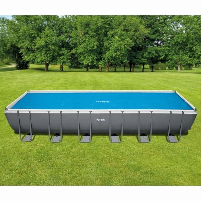 Intex Bâche de protection pour piscine rectangulaire - 732 x 366 cm - Aide à garder l'eau de la piscine chaude