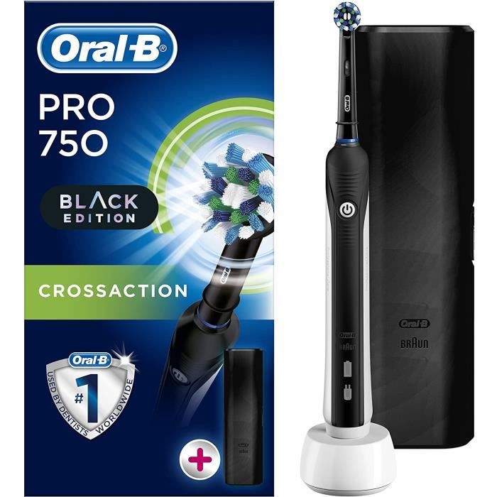 Brosses à dents électriques Oral-B Pro 750 Black Brosse À Dents Électrique Par Braun 88401
