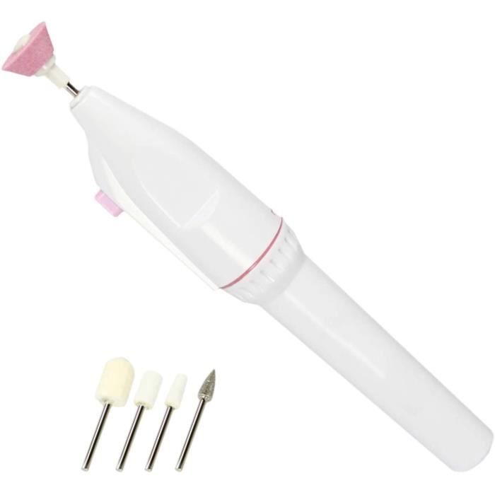 COM-FOUR® Set de manucure et pédicure électrique avec 5 embouts - pour des ongles parfaits (01 pièce)