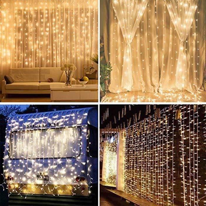 TUBE LUMINEUX - TUBE LED Lumières rideau de soirée de mariage Intérieur Extérieur Noël Jardin Multicolor 150 Led~CC8111