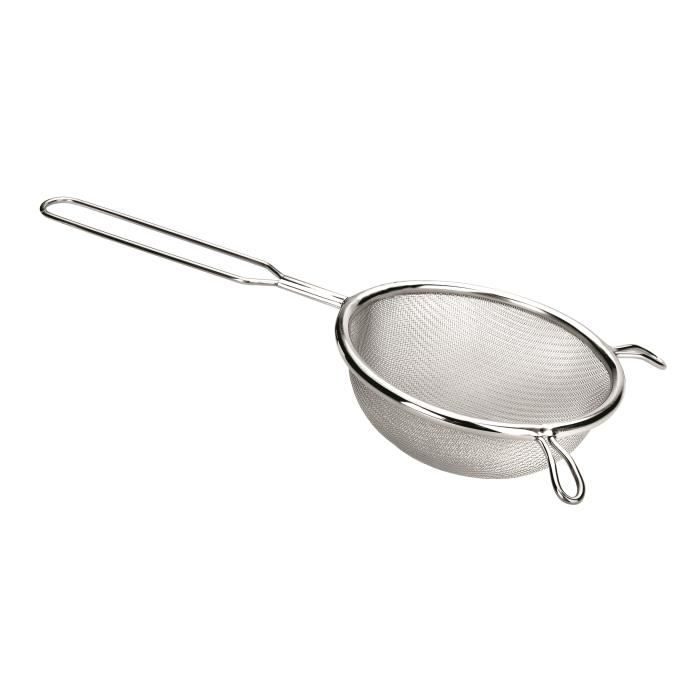 PASSOIRE A MANCHE INOX MAILLE FINE INOX - INOX DE QUALITE SUPERIEURE - PASSE AU LAVE-VAISSELLE DIAMETRE 8 CM