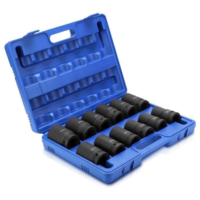 En Stock-Ensemble de douilles à impact profond de 12 pouces à entraînement durable, 24 à 41 mm -Surciel