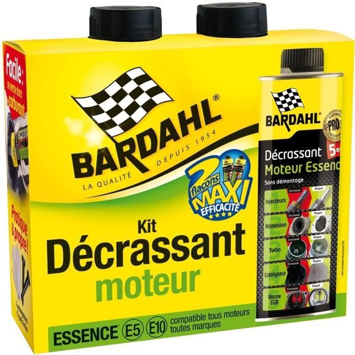 BARDAHL Pack Décrassant moteur Essence 5 en 1 le turbo, la vanne EGR, le filtre à particules, les soupapes