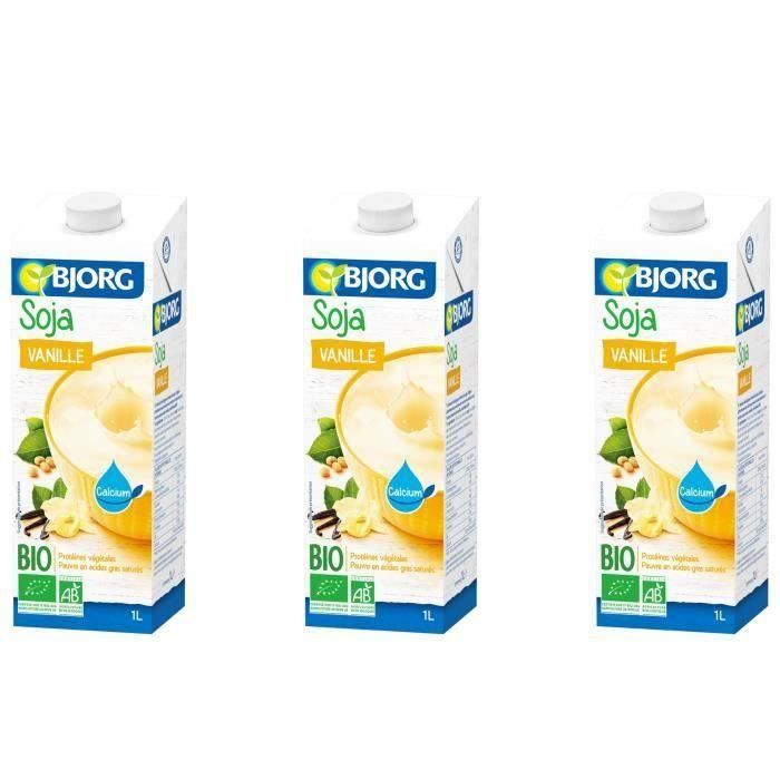 BJORG Boisson Soja Vanille Calcium Bio 1l