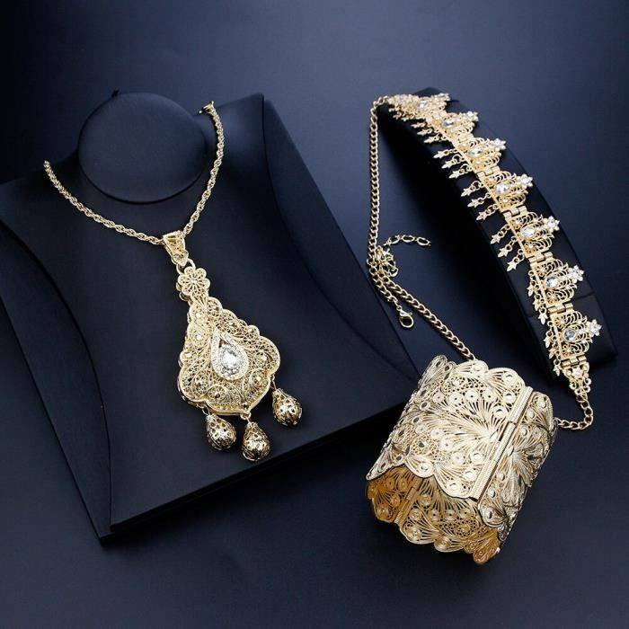 Diademe S2S7B Sunspicems algérie collier en argent bracelet chaîne de cheveux bijoux de mariage de mariée cadeau de demoiselle d'hon