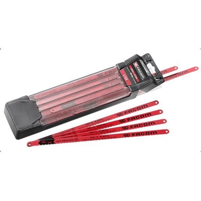 Lot de 100 lames de scie pour inox et cuivre Ep 1-3mm FACOM 668A.12