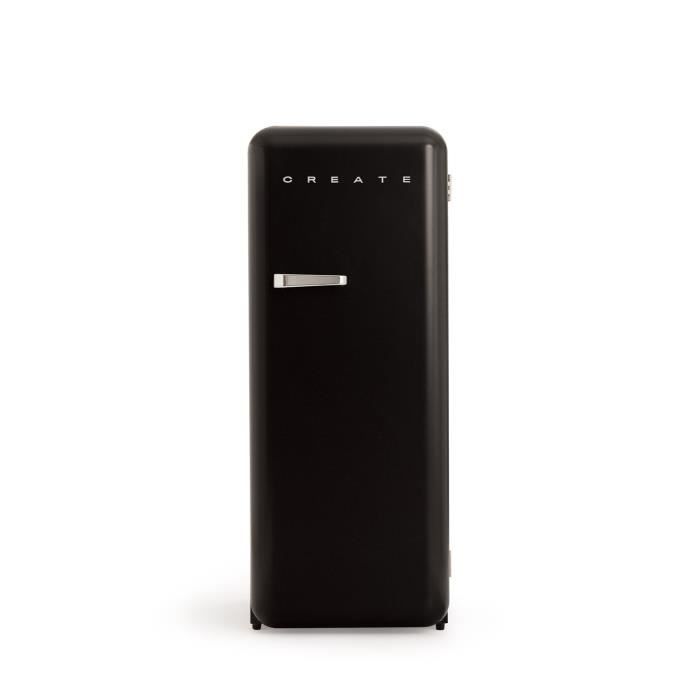 Frigo Noir Mate 150M IKOHS RETRO A+ 260L réfrigérateur 21L Congélateur Garantie 2Ans 39 dB