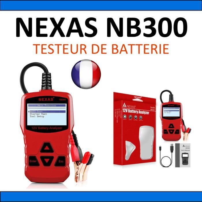 Testeur Batterie Automobiles NEXAS NB300 Testeur de Batterie 12V Voiture et Alternateur Sortie Analyseur de Système de Démarrage