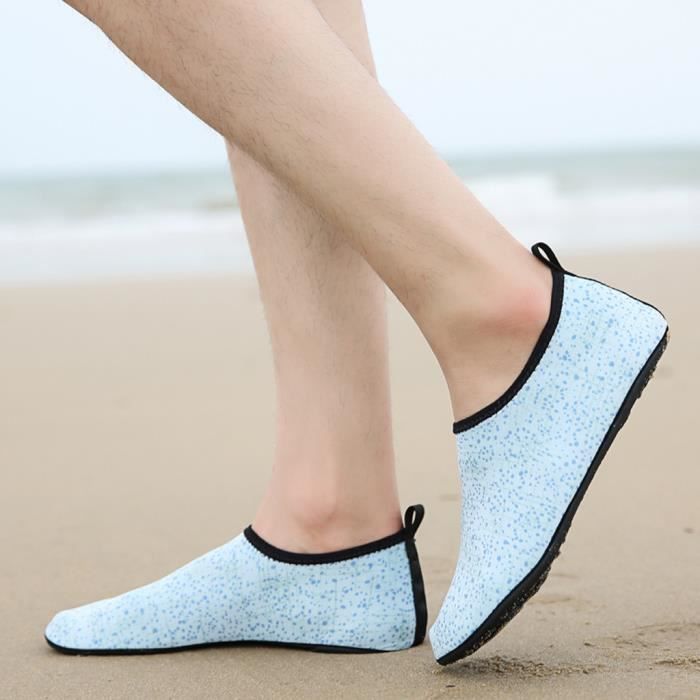 Chaussures de sport aquatique Quick-Dry Aqua Beach Chaussures de yoga Chaussettes Slip-on pour Hommes Femmes