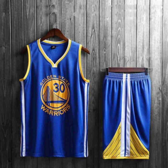 NBA Warriors NO.30 Curry Maillot et Shorts de basketball / Homme et Enfant /Blue