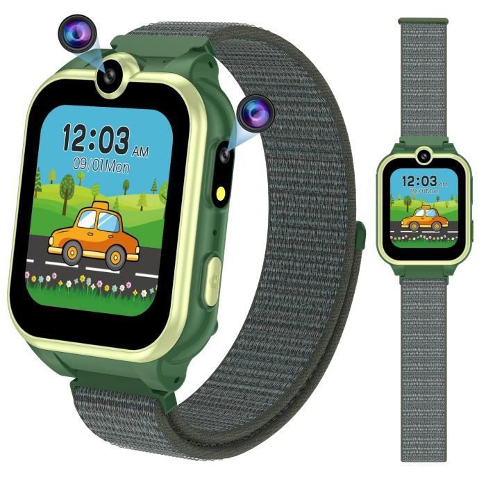 PTHTECHUS Enfants Téléphone Montres intelligentes SOS Vidéo MP3 Double Caméra Jeu Podeter Calculatrice Ecran tactile