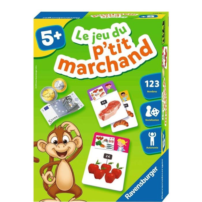 Le Jeu du P'tit Marchand - Jeu Educatif Apprendre A Compter - Jeu d Apprentissage Ravensbourger Enfant