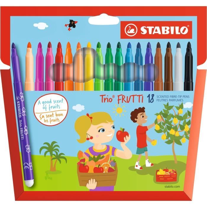 STABILO Trio FRUTTI - Etui carton 18 feutres de coloriage