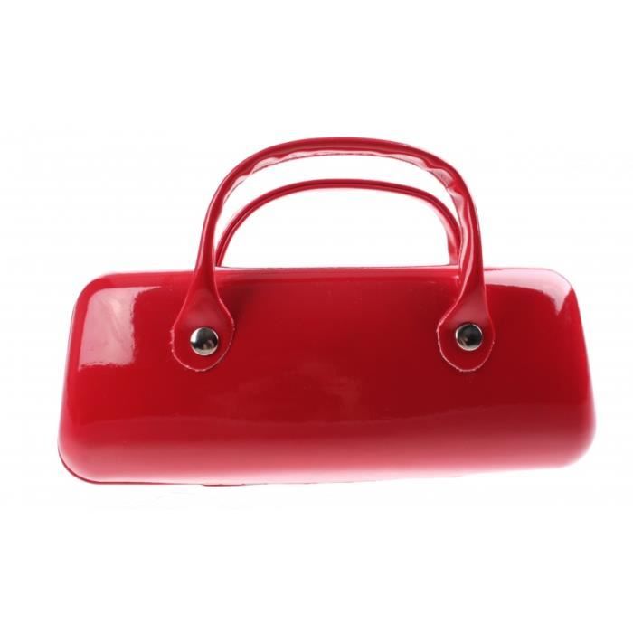 TOM Etui à lunettes 16 x 6 cm rouge