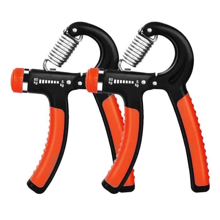 Lot de 2 à la Main pour Main Résistance réglable 5-60 kg Prise en Main d'exercices, renforcer Poignée, la Presse, l'avant-Bras Grip