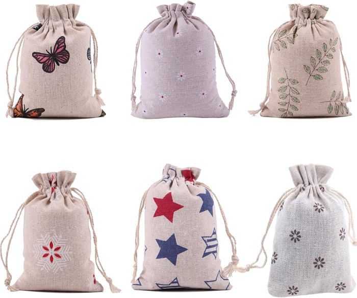 20 Sachets Toile De Jute 13x18 Cm Avec Cordon – Pochettes Cadeau Réutilisables – Idéal Mariage, Bijoux, Bonbons & DIY