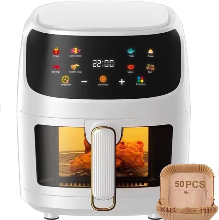 Friteuse à Air Chaud Innovagood 8L 3400W – Double Compartiment, écran Digital, Inox